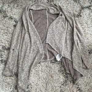 GUESS Women’s Waterfall Knit Tan Beige Long Sleeve Open Front Sweater XS